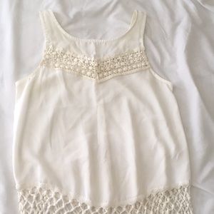 Monteau Ivory Tank Open Back